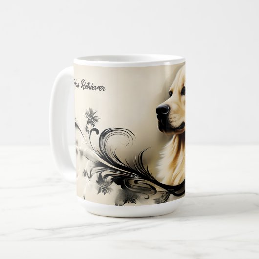 Golden Retriever Kaffeetasse (Vorderseite Links)