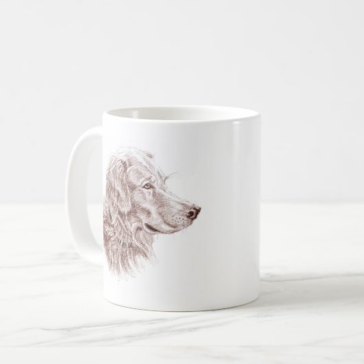 Golden Retriever Kaffeetasse (Vorderseite Links)