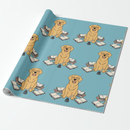 Golden Retriever Kapitel Eins Akademischer Hund Bl Geschenkpapier