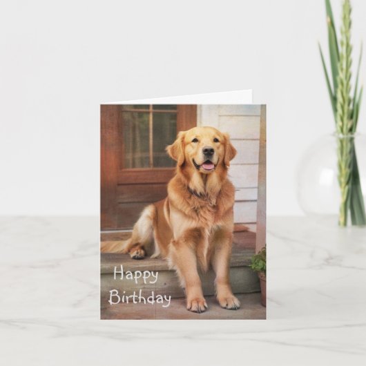 Golden Retriever Karte (Vorderseite)