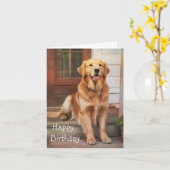 Golden Retriever Karte (Gelbe Blume)