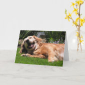Golden Retriever Karte (Gelbe Blume)