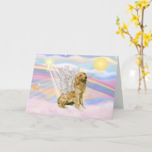 Golden Retriever Karte (Gelbe Blume)