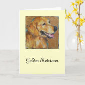 Golden Retriever Karte (Gelbe Blume)