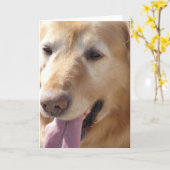 Golden Retriever Karte (Gelbe Blume)