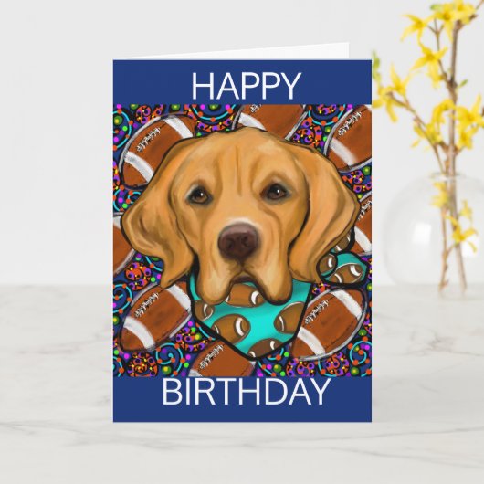 Golden Retriever Karte (Gelbe Blume)