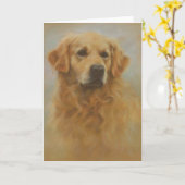 Golden retriever karte (Gelbe Blume)