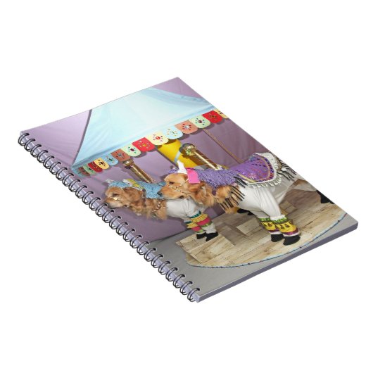 Golden retriever-Karussell Notizblock (Rechte Seite)