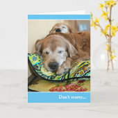 Golden Retriever keine Sorge gibt es ein Nickerche Karte (Gelbe Blume)