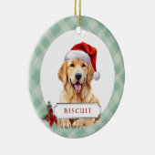 Golden Retriever Keramik Circle Ornament (Rechts)
