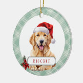 Golden Retriever Keramik Circle Ornament (Links)