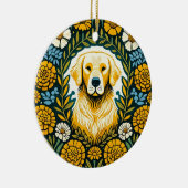 Golden Retriever Keramik Ornament (Rechts)
