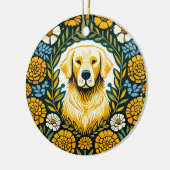 Golden Retriever Keramik Ornament (Links)