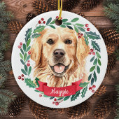 Golden Retriever Keramik Ornament