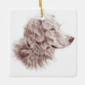 Golden Retriever Keramikornament (Vorderseite)