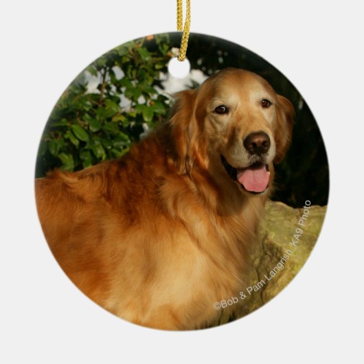 Golden retriever-Keuchen Keramikornament (Vorne)