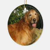 Golden retriever-Keuchen Keramikornament (Links)
