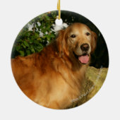 Golden retriever-Keuchen Keramikornament (Hinten)