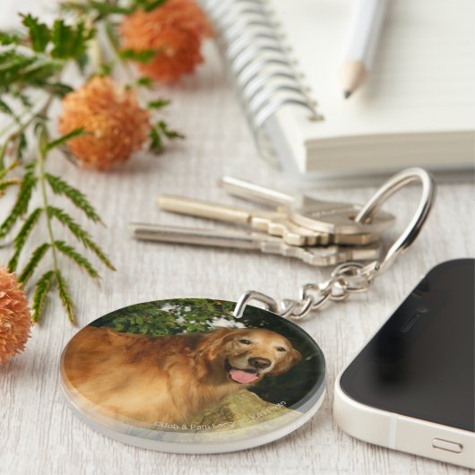 Golden retriever-Keuchen Schlüsselanhänger (Vorderseite rechts)