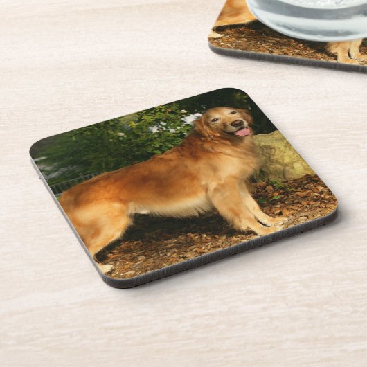 Golden retriever-Keuchen Untersetzer (Linke Seite)