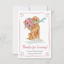 Golden Retriever Kinderdusche Danke, Cards Dankeskarte