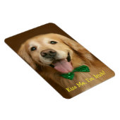 Golden Retriever Kiss Me Im Irish St. Patty's Magnet (Rechte Seite)