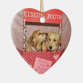 Golden Retriever Kissing Booth Keramik Ornament (Rechts)