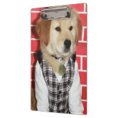 Golden retriever kleidete oben Welpen Klemmbrett (Links)