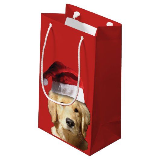 Golden Retriever Kleine Geschenktüte (Rückseite Schrägansicht)