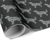 Golden Retriever Kleine Silhouette Raster Black Geschenkpapier (Rolleneckpunkt)