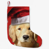 Golden Retriever Kleiner Weihnachtsstrumpf (Vorderseite)