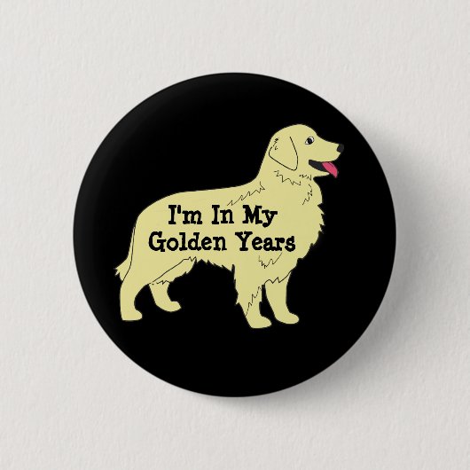 Golden retriever-Knopf Button (Vorderseite)