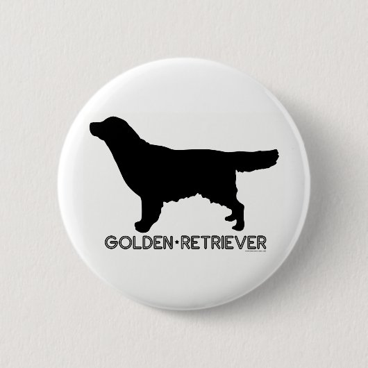 Golden retriever-Knopf Button (Vorderseite)