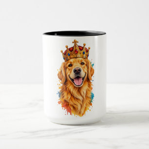 Golden Retriever König – Königlicher Hund mit Kron Tasse