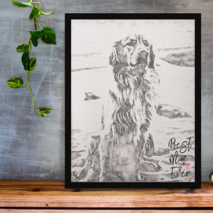 Golden Retriever Kunst Beste Mama Aller Zeiten Poster