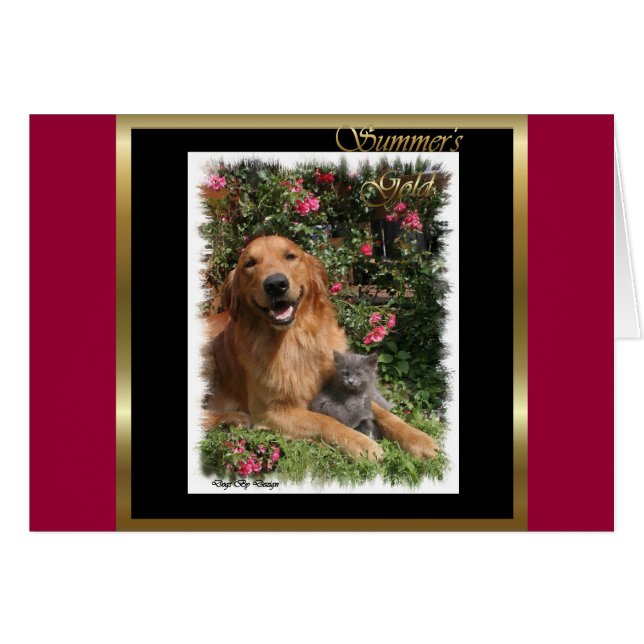 Golden Retriever Kunst Geschenke (Vorderseite (Horizontal))