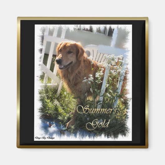 Golden Retriever Kunst Geschenke Magnet (Vorne)