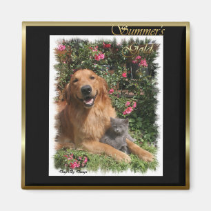 Golden Retriever Kunst Geschenke Magnet