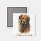 Golden Retriever Kunst Geschenke Magnet (Vorderseite/Rückseite)