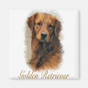 Golden retriever-Kunst-Geschenke Magnet