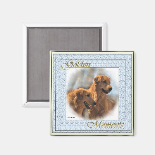 Golden Retriever Kunst Geschenke Magnet (Vorderseite/Rückseite)