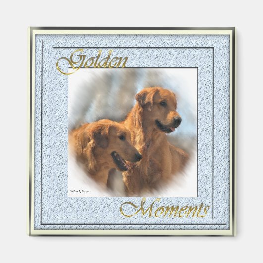 Golden Retriever Kunst Geschenke Magnet (Vorne)