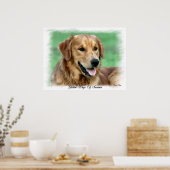 Golden Retriever Kunst Geschenke Poster (Küche)