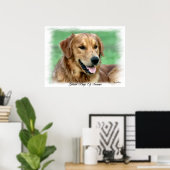 Golden Retriever Kunst Geschenke Poster (Heimbüro)