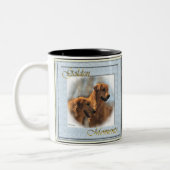 Golden Retriever Kunst Geschenke Zweifarbige Tasse (Links)