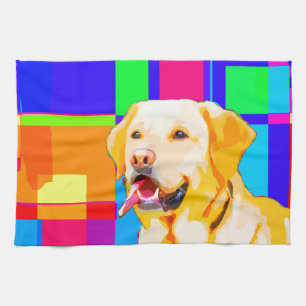 Golden retriever-Kunst Geschirrtuch