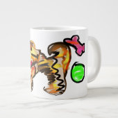 Golden-Retriever-Kunst Jumbo-Tasse (Vorderseite Rechts)
