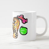 Golden-Retriever-Kunst Jumbo-Tasse (Rechts)