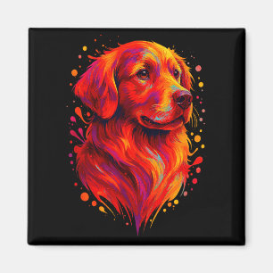 Golden Retriever Kunst Rtrait Für Hundebesitzer Magnet