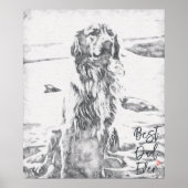 Golden Retriever Kunst Vater Poster (Vorne)